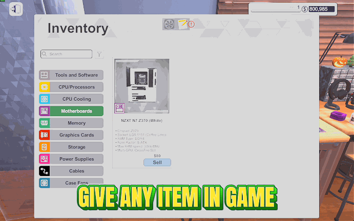 PC Building Simulator — Parts Bin (Spawn Any Part) (screenshot 2)